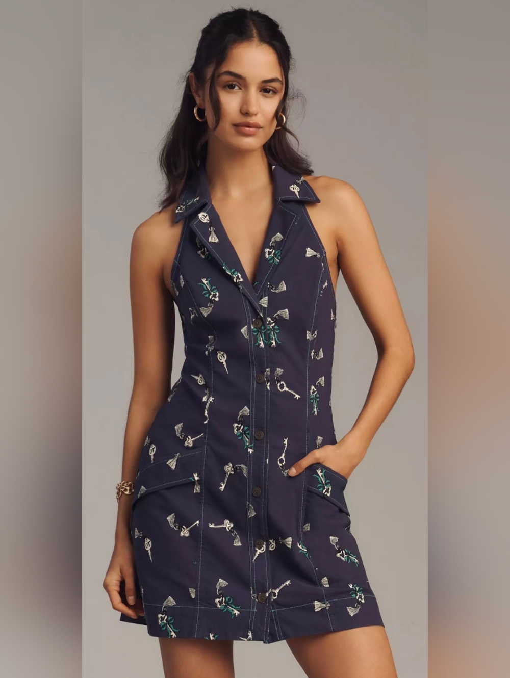 NWT Maeve by Anthropologie The Amelia Collared Mini Dress